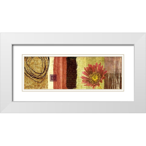 Delightful I White Modern Wood Framed Art Print with Double Matting by Marcon, Michael