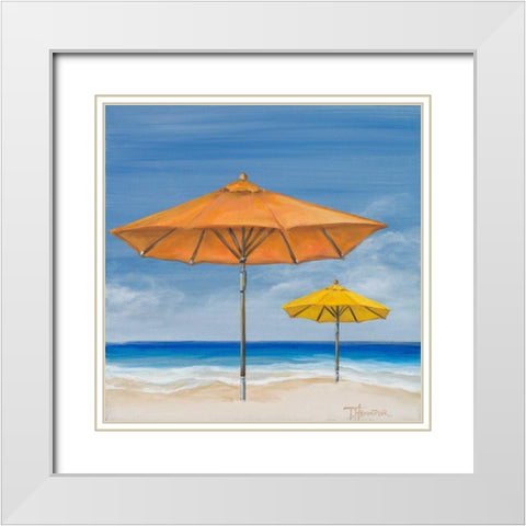 Coastal Scene I White Modern Wood Framed Art Print with Double Matting by Hakimipour, Tiffany