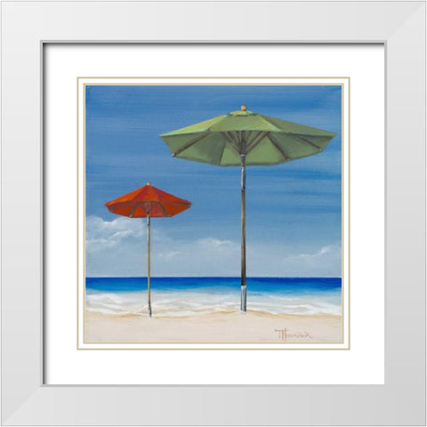 Coastal Scene II White Modern Wood Framed Art Print with Double Matting by Hakimipour, Tiffany