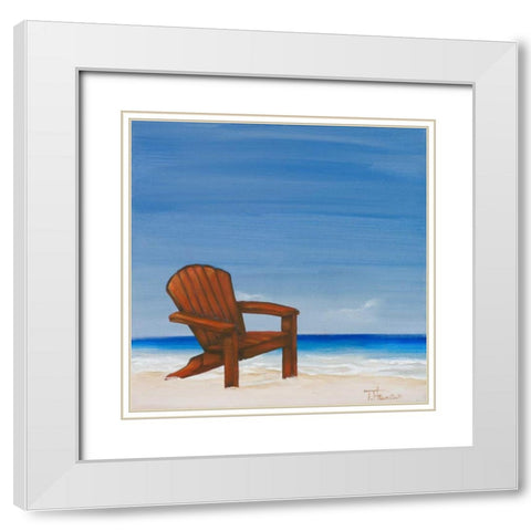 Coastal Scene III White Modern Wood Framed Art Print with Double Matting by Hakimipour, Tiffany