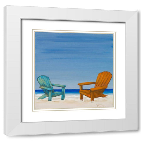 Coastal Scene IV White Modern Wood Framed Art Print with Double Matting by Hakimipour, Tiffany
