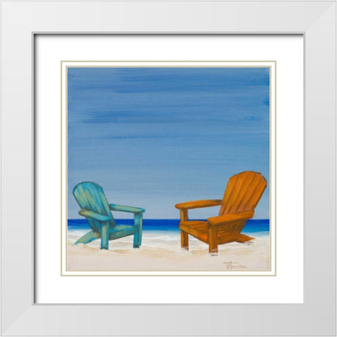 Coastal Scene IV White Modern Wood Framed Art Print with Double Matting by Hakimipour, Tiffany