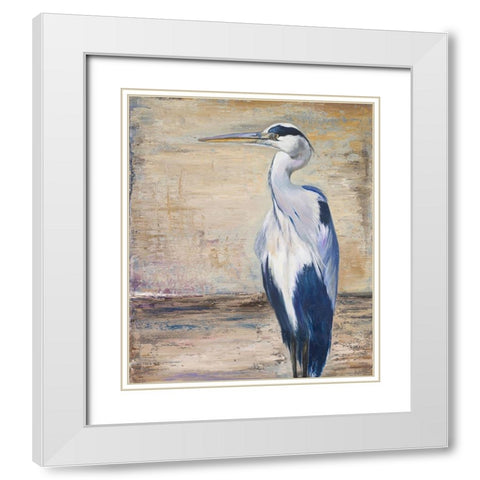 Tropic Heron 11 White Modern Wood Framed Art Print with Double Matting by Pinto, Patricia