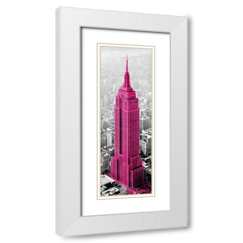 Empire State of Mind White Modern Wood Framed Art Print with Double Matting by Lake, Shelley