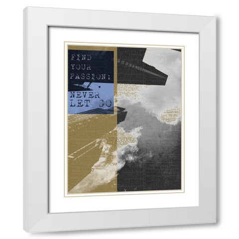 City Inspired I White Modern Wood Framed Art Print with Double Matting by Lake, Shelley