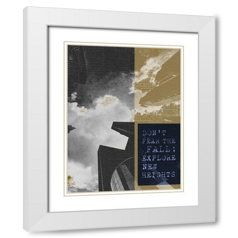 City Inspired II White Modern Wood Framed Art Print with Double Matting by Lake, Shelley