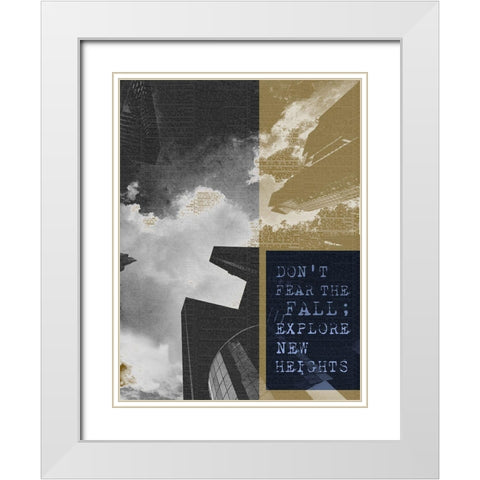 City Inspired II White Modern Wood Framed Art Print with Double Matting by Lake, Shelley