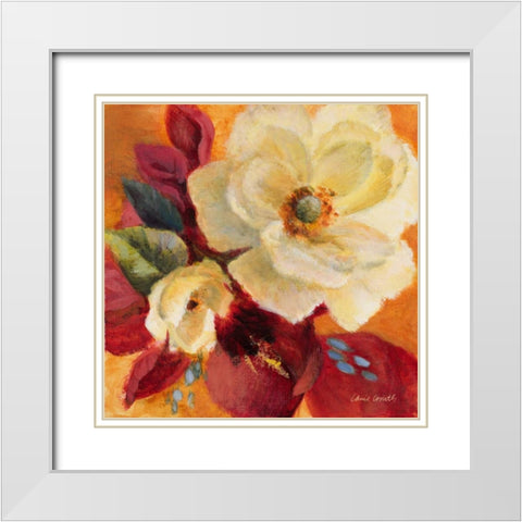 Billowing Blooms II White Modern Wood Framed Art Print with Double Matting by Loreth, Lanie