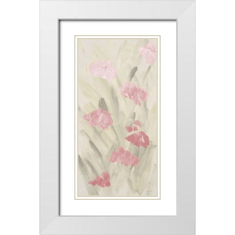 Calm Flowers I White Modern Wood Framed Art Print with Double Matting by Loreth, Lanie