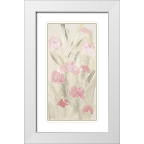 Calm Flowers II White Modern Wood Framed Art Print with Double Matting by Loreth, Lanie