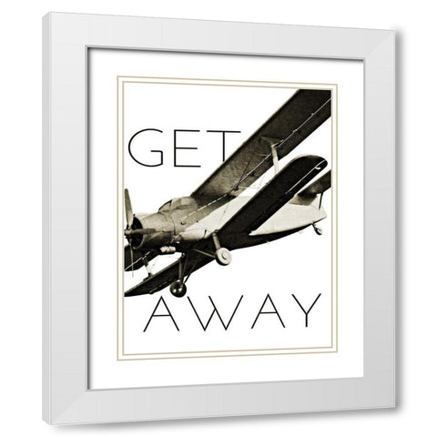 Vintage Airplanes II White Modern Wood Framed Art Print with Double Matting by Marcon, Michael