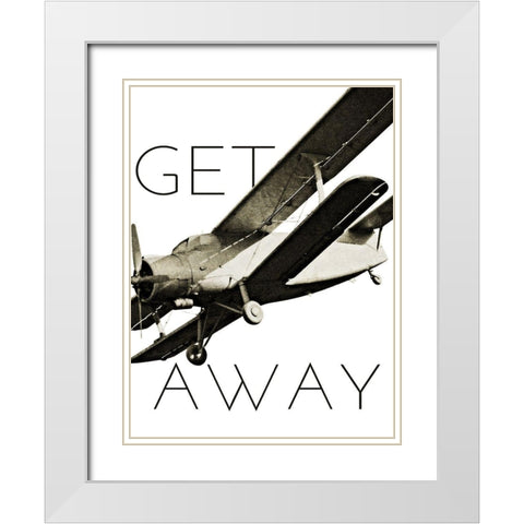 Vintage Airplanes II White Modern Wood Framed Art Print with Double Matting by Marcon, Michael