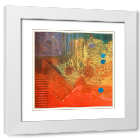 Four Corners II White Modern Wood Framed Art Print with Double Matting by Kingsley