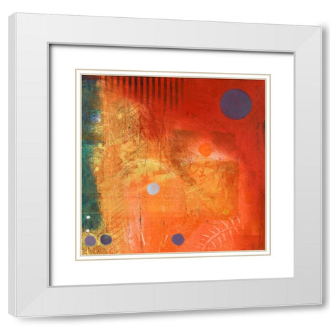 Four Corners III White Modern Wood Framed Art Print with Double Matting by Kingsley