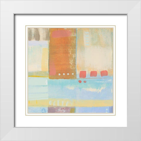 Four Corners II White Modern Wood Framed Art Print with Double Matting by Kingsley