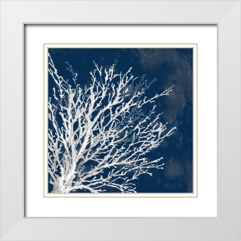Coastal Coral II White Modern Wood Framed Art Print with Double Matting by Loreth, Lanie