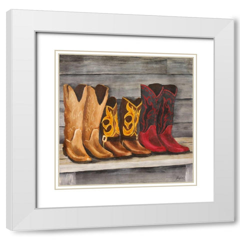 Two Step White Modern Wood Framed Art Print with Double Matting by Josefina