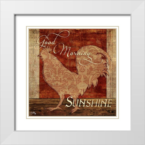 Good Morning Sunshine White Modern Wood Framed Art Print with Double Matting by Medley, Elizabeth