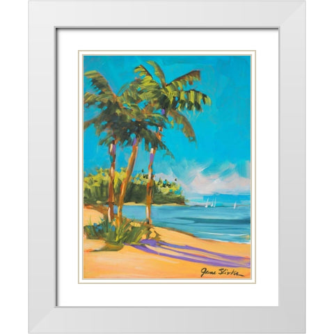 Solitude II White Modern Wood Framed Art Print with Double Matting by Slivka, Jane