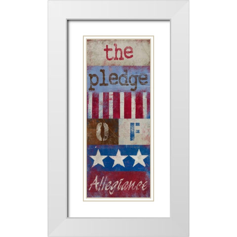 The Pledge of Allegiance White Modern Wood Framed Art Print with Double Matting by Kingsley