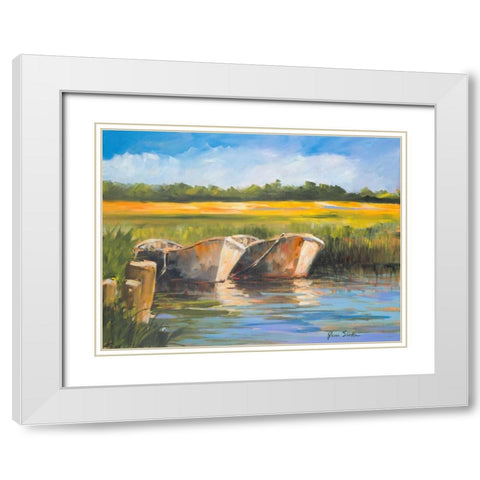 Day on the Lake White Modern Wood Framed Art Print with Double Matting by Slivka, Jane