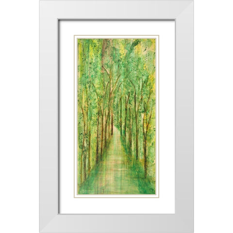 Solitude White Modern Wood Framed Art Print with Double Matting by Mercado, M.