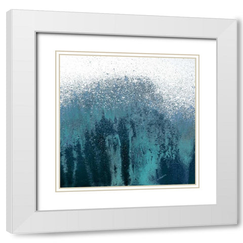 Tonal Blue Woods I White Modern Wood Framed Art Print with Double Matting by Gonzalez, Roberto