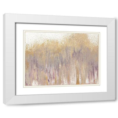 Rose Gold Expression White Modern Wood Framed Art Print with Double Matting by Gonzalez, Roberto