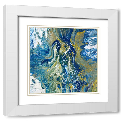Tropical Storm I White Modern Wood Framed Art Print with Double Matting by Gonzalez, Roberto
