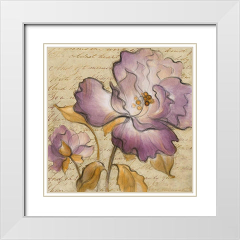 Lilac Dream I White Modern Wood Framed Art Print with Double Matting by Loreth, Lanie