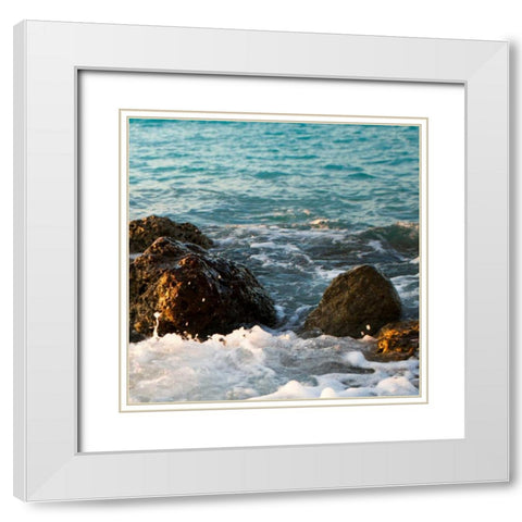 On the Rocks II White Modern Wood Framed Art Print with Double Matting by Bryant, Susan