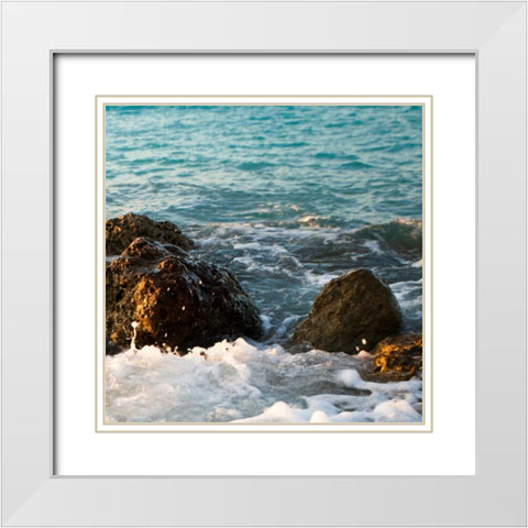 On the Rocks II White Modern Wood Framed Art Print with Double Matting by Bryant, Susan