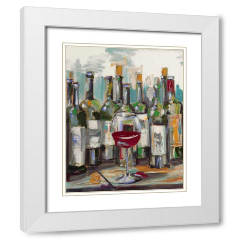 Uncorked II White Modern Wood Framed Art Print with Double Matting by French-Roussia, Heather A.