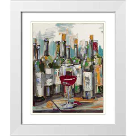 Uncorked II White Modern Wood Framed Art Print with Double Matting by French-Roussia, Heather A.