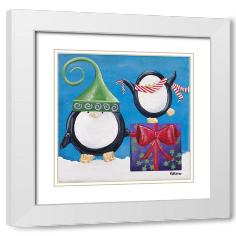 Paddison and Friends I White Modern Wood Framed Art Print with Double Matting by Ritter, Gina