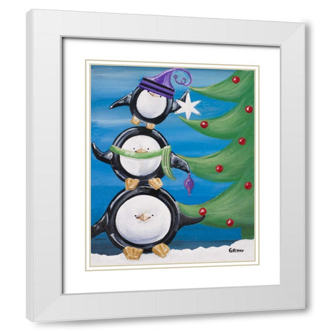 Paddison and Friends IV White Modern Wood Framed Art Print with Double Matting by Ritter, Gina