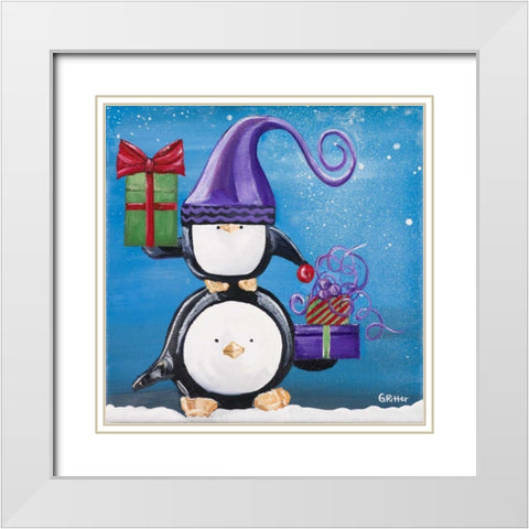 Paddison and Friends II White Modern Wood Framed Art Print with Double Matting by Ritter, Gina