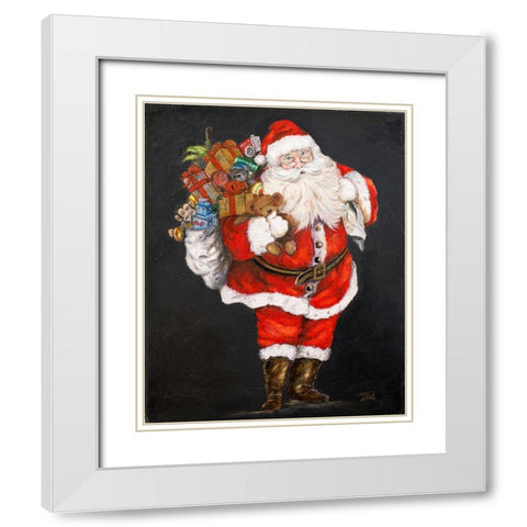 Jolly Night White Modern Wood Framed Art Print with Double Matting by Pinto, Patricia
