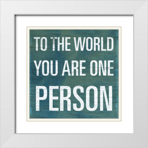 To the World White Modern Wood Framed Art Print with Double Matting by SD Graphics Studio