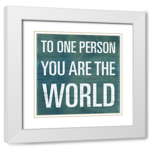 One Person White Modern Wood Framed Art Print with Double Matting by SD Graphics Studio