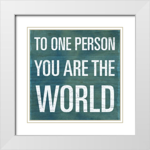 One Person White Modern Wood Framed Art Print with Double Matting by SD Graphics Studio
