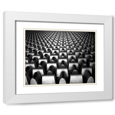 Industrial I White Modern Wood Framed Art Print with Double Matting by Rodriguez, Jairo