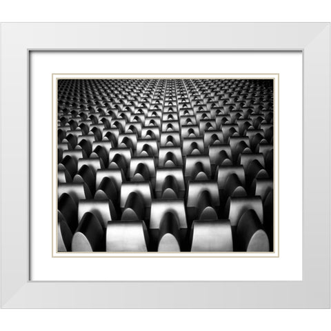 Industrial I White Modern Wood Framed Art Print with Double Matting by Rodriguez, Jairo
