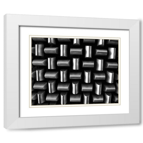 Industrial II White Modern Wood Framed Art Print with Double Matting by Rodriguez, Jairo
