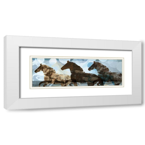 Lively Spirit I White Modern Wood Framed Art Print with Double Matting by Meneely, Dan
