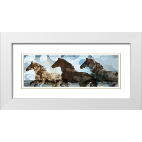 Lively Spirit I White Modern Wood Framed Art Print with Double Matting by Meneely, Dan