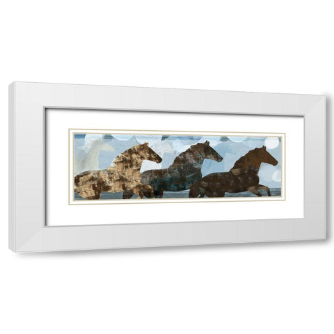 Lively Spirit II White Modern Wood Framed Art Print with Double Matting by Meneely, Dan