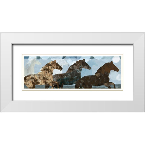 Lively Spirit II White Modern Wood Framed Art Print with Double Matting by Meneely, Dan