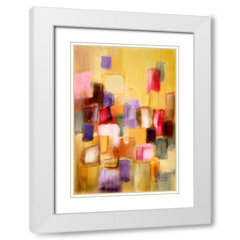 Sonata II White Modern Wood Framed Art Print with Double Matting by Loreth, Lanie