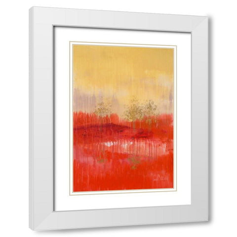 Through the Trees I White Modern Wood Framed Art Print with Double Matting by Loreth, Lanie